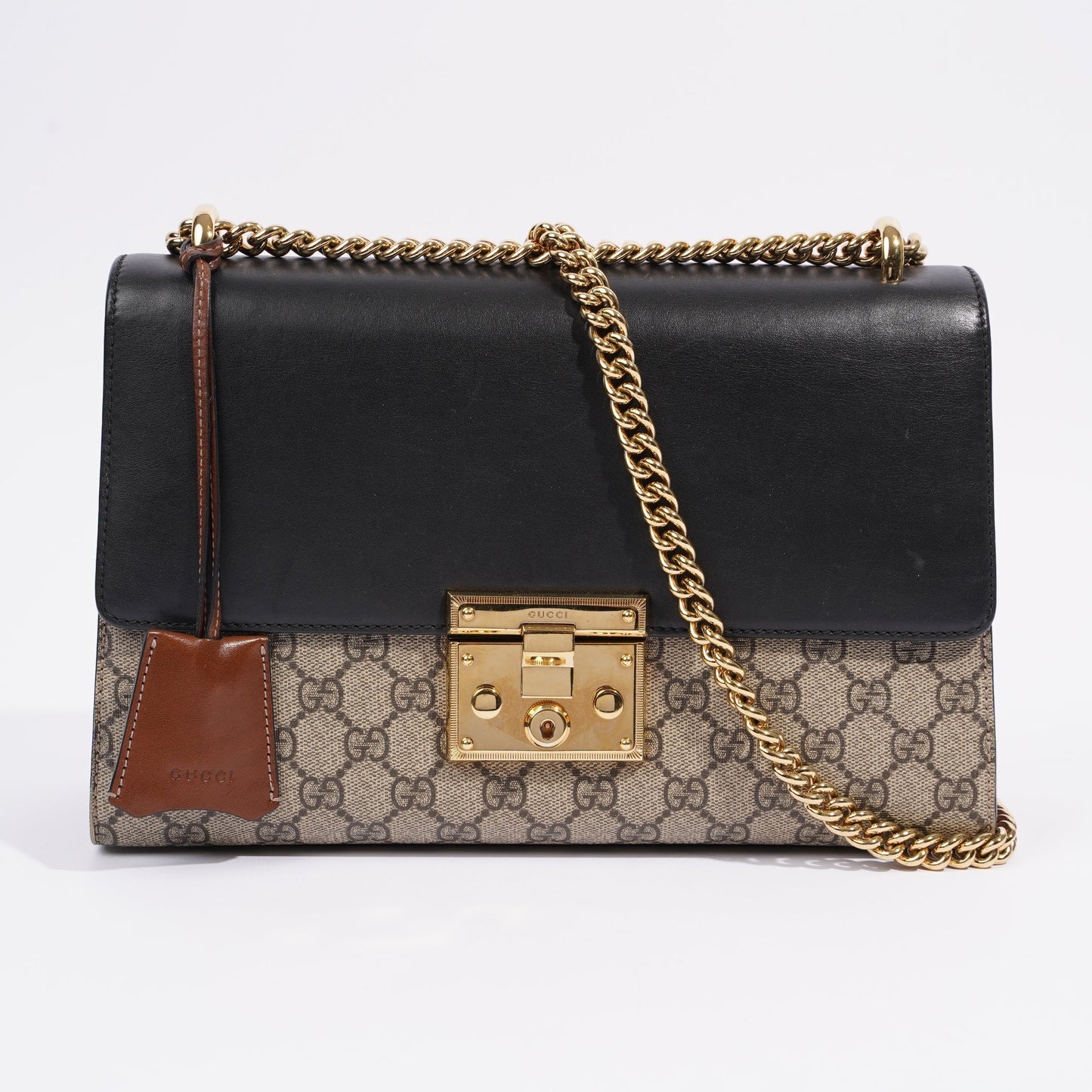 Gucci Padlock Bag Supreme / Black Coated Canvas Medium