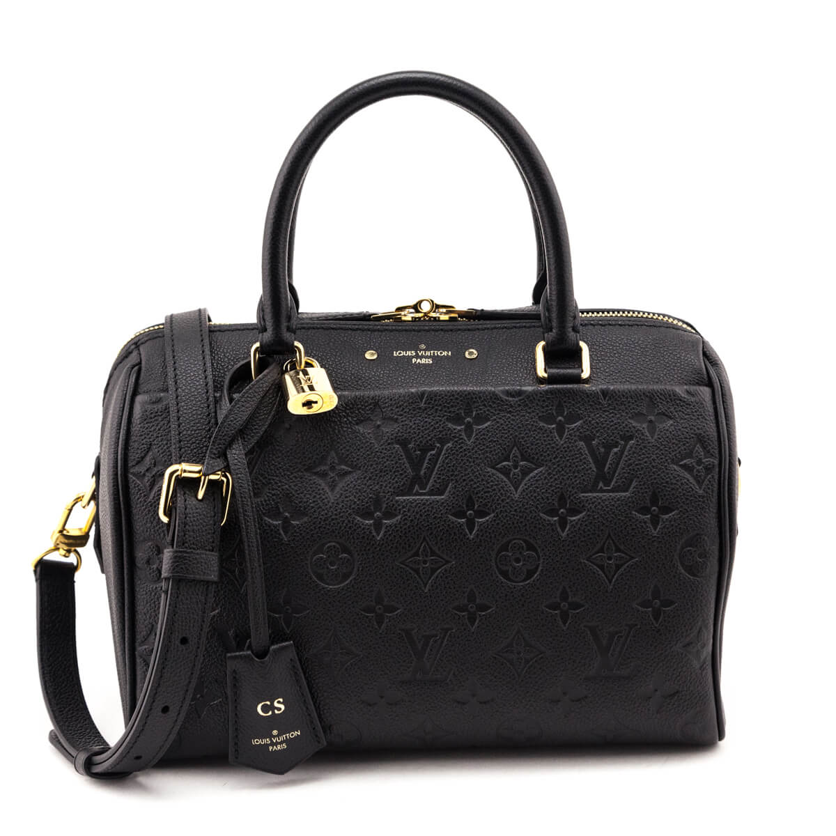 Louis Vuitton Black Empreinte Speedy Bandouliere 25 NM