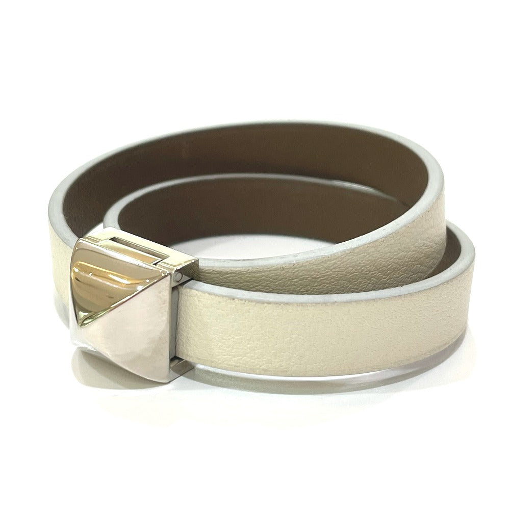 HERMES bracelet Swift White type Medor Anfini T1