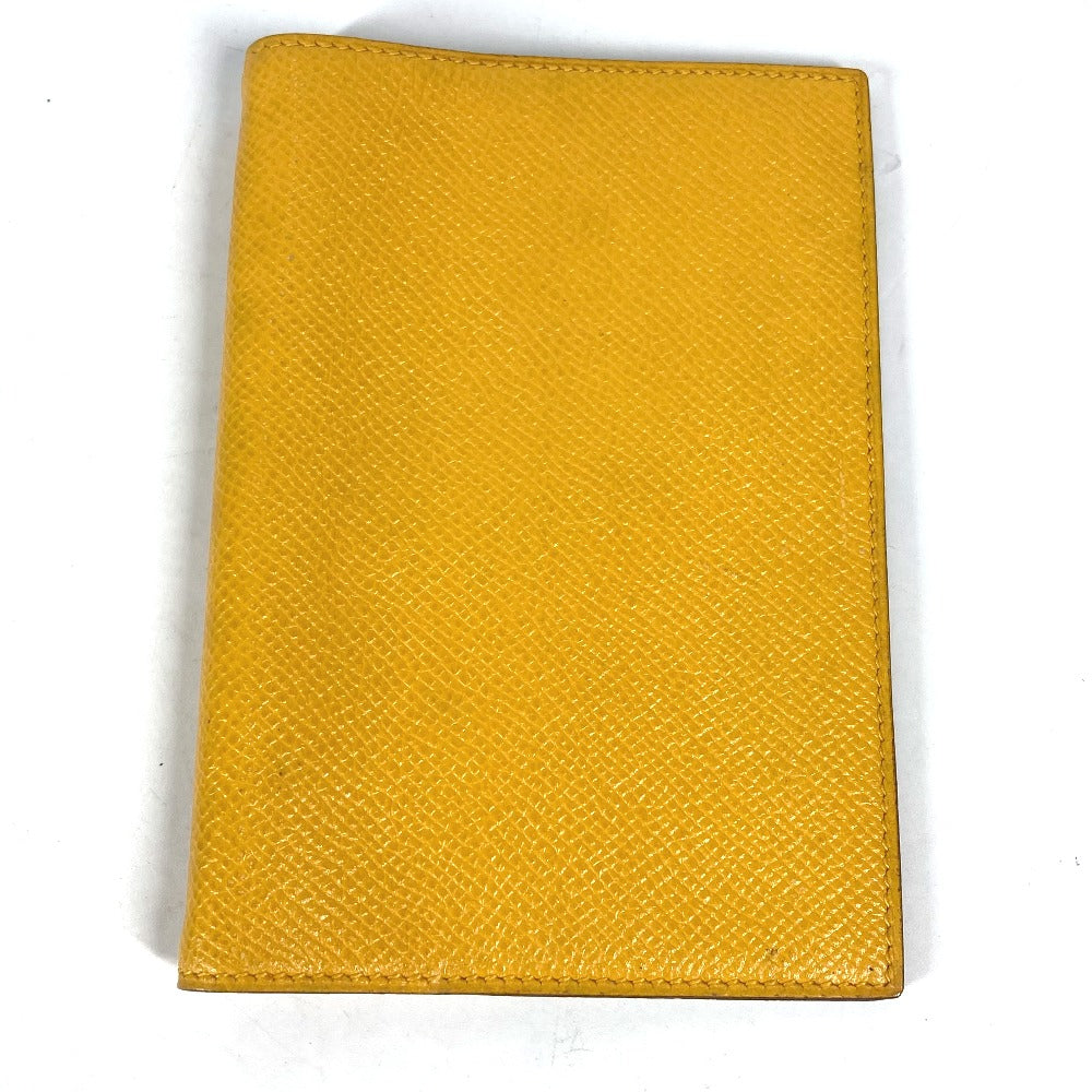 HERMES Notebook cover leather yellow Agenda PM Women Used