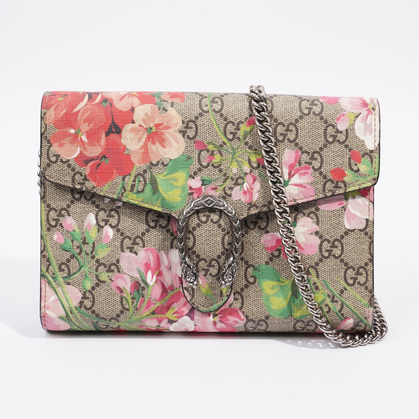 Gucci Dionysus Chain Wallet Bloom Monogram Canvas