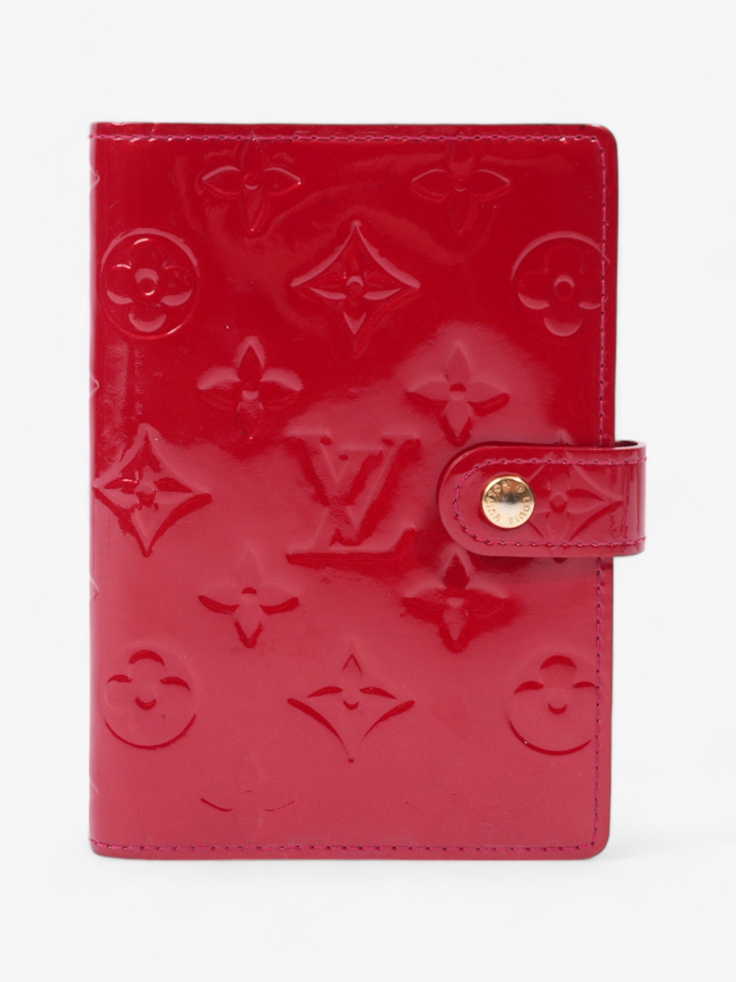 Louis Vuitton Agenda Cover Red Monogram Vernis Leather PM