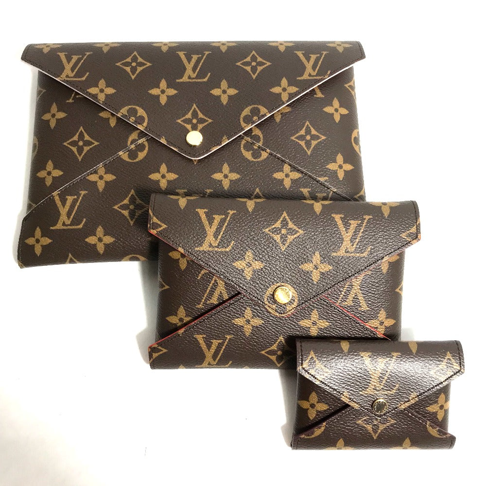 LOUIS VUITTON Clutch bag M62034 Monogram canvas Brown Monogram 3-piece set Pochette Kirigami