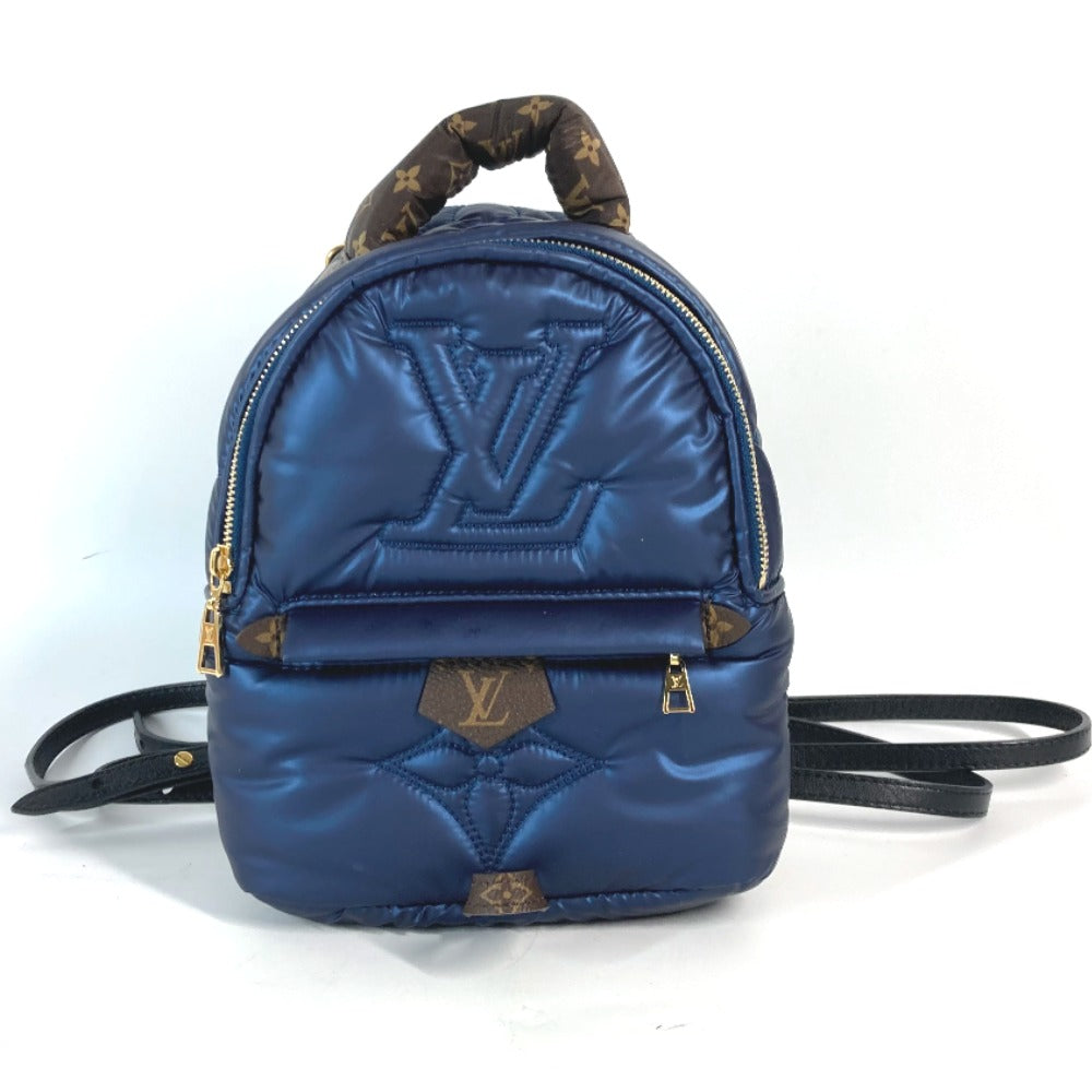 LOUIS VUITTON Backpack M21060 Nylon, Monogram Canvas Navy monogram palm springs Backpack MINI