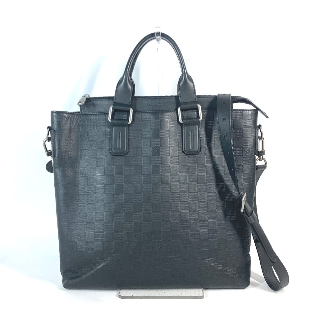LOUIS VUITTON Business bag N41561 Damier Anfini Leather black Damier Anfini Daily Tote