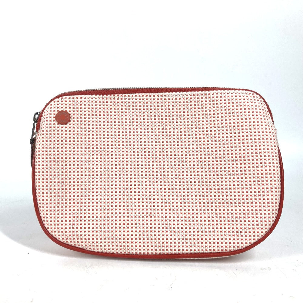 HERMES Pouch H103607M 02 cotton Orange Echape