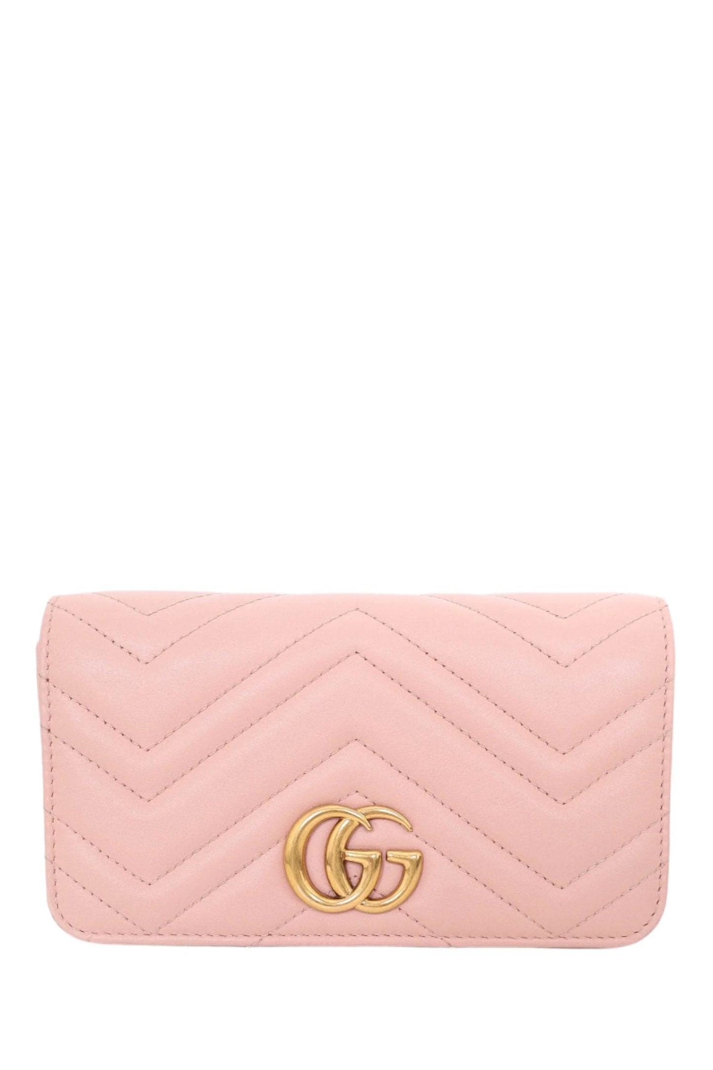 Gucci Pink Calfskin Matelasse GG Marmont Mini Bag