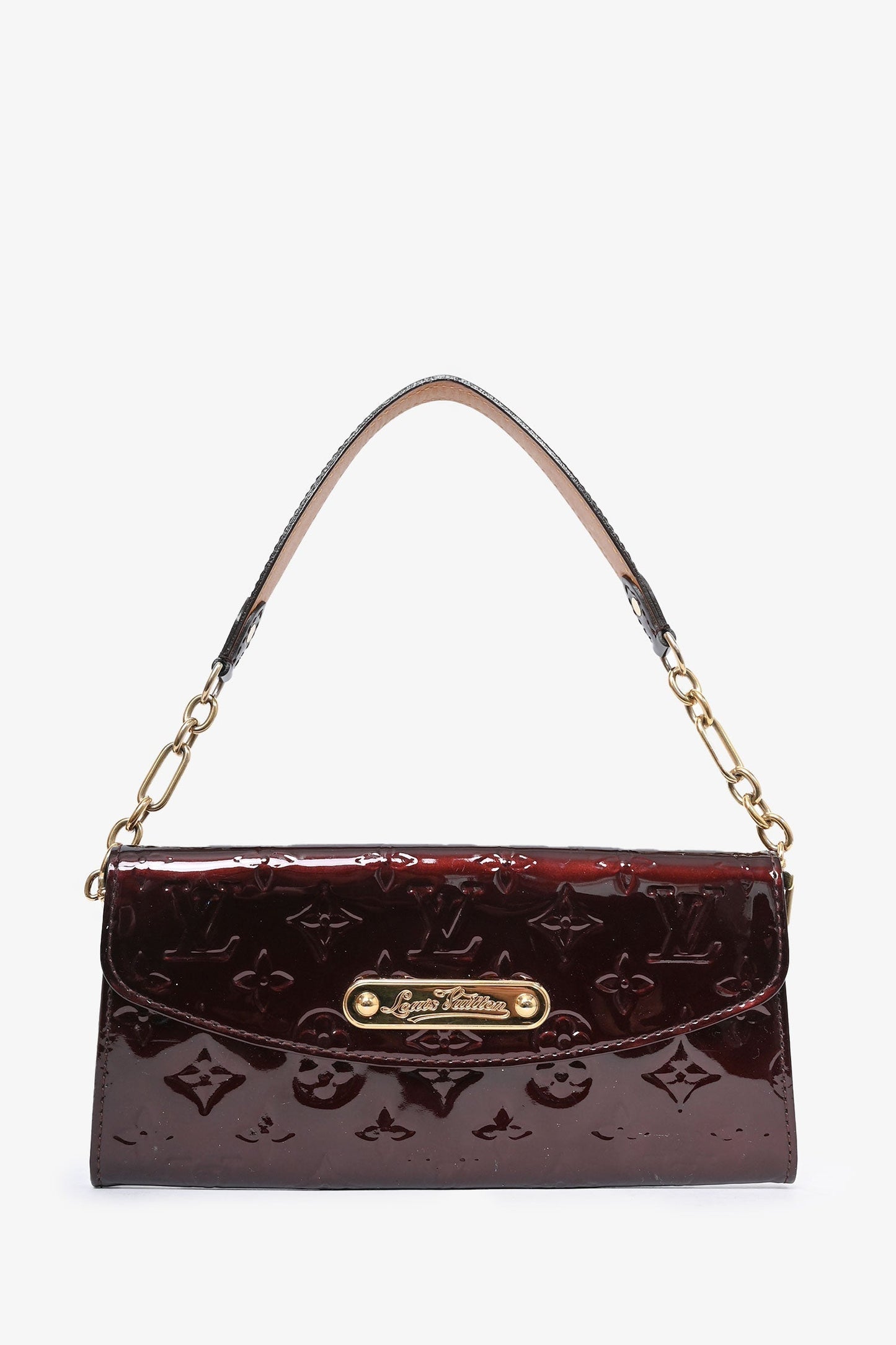 Louis Vuitton 2010 Amarante Vernis Sunset Boulevard Wallet on Chain