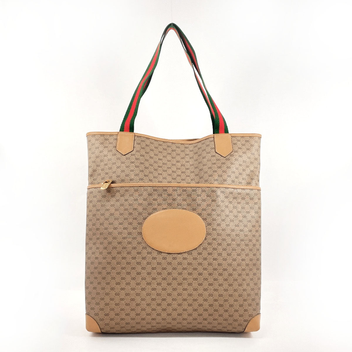 GUCCI Tote Bag 002 983 0054 GG Supreme Canvas Brown Sherry line Women Used