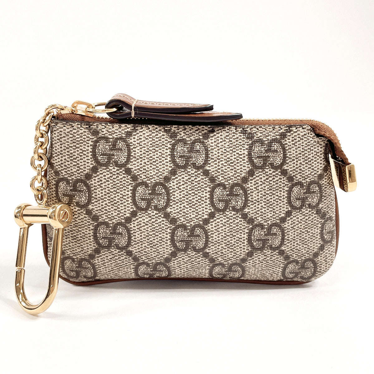 GUCCI Coin case 447964 GG Supreme Canvas gray unisex Used