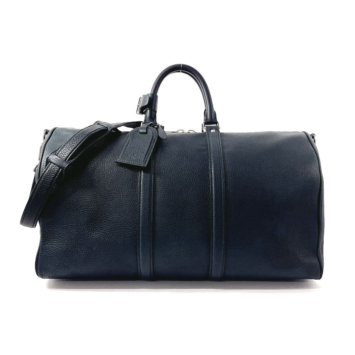 LOUIS VUITTON Boston Duffel bag M93191 Leather, Naxos Navy Keepall bandouliere 45