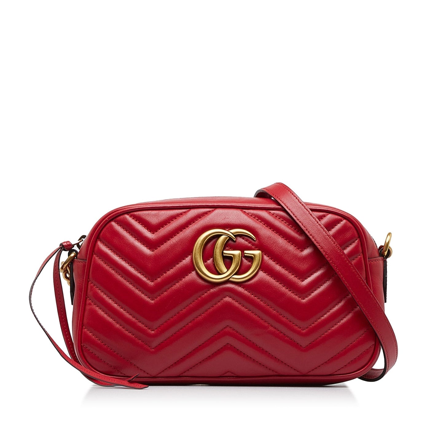 Gucci GG Marmont Red Matelassé Leather