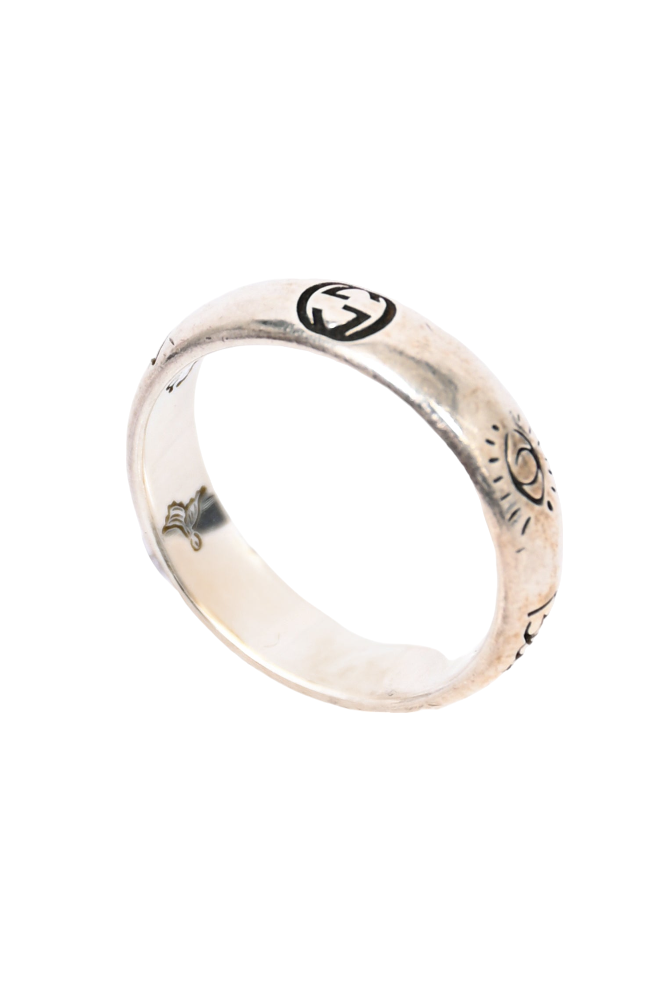 Gucci Sterling Silver 'Blind For Love' Ring