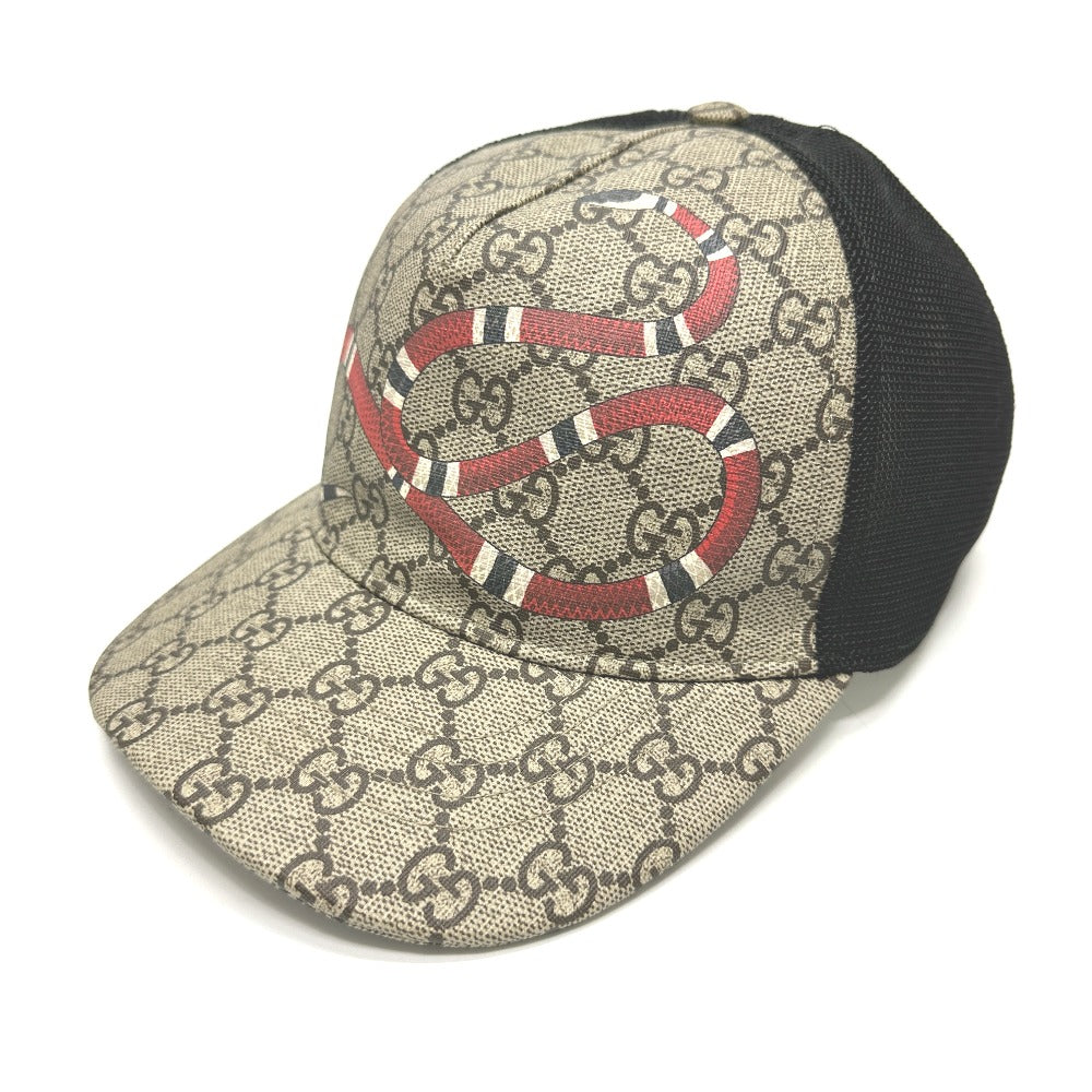 GUCCI cap 426887 GG Supreme Canvas beige Print GG mens 58 Used