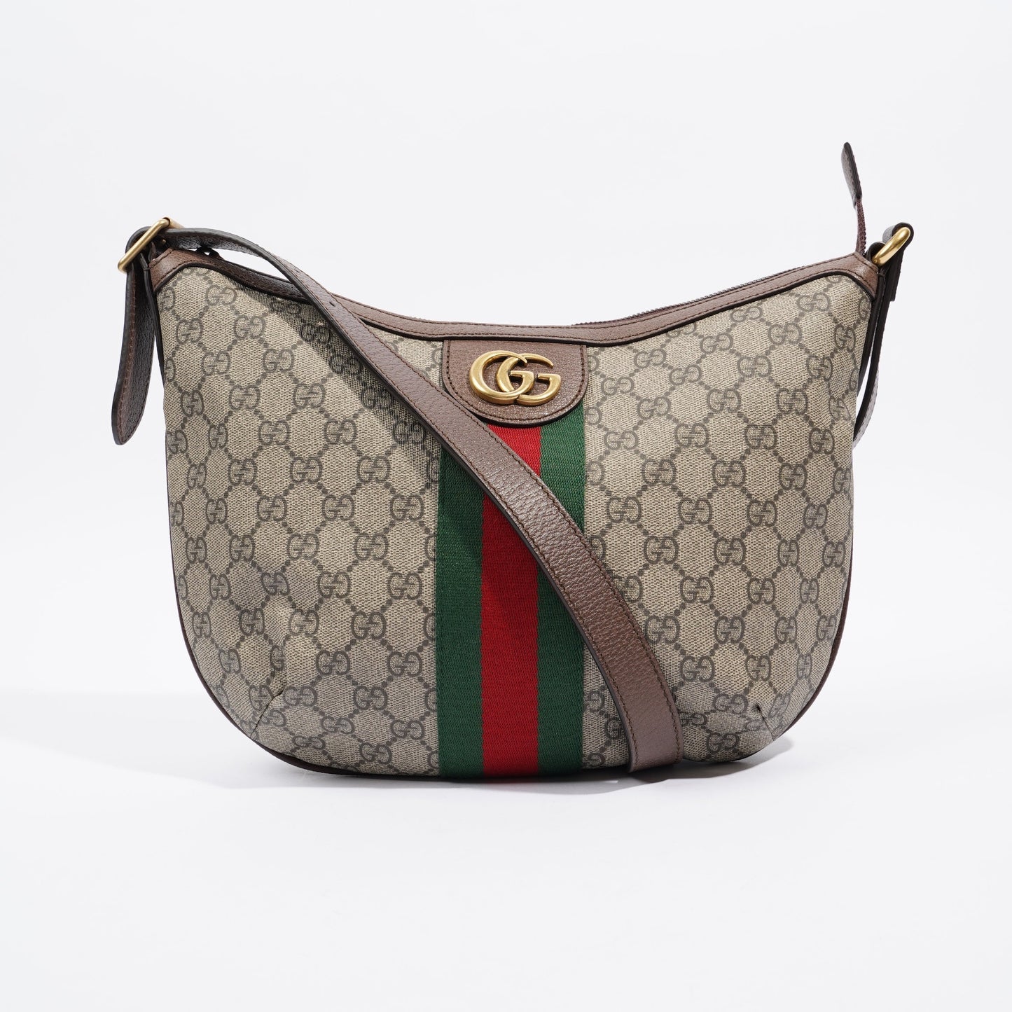 Gucci Ophidia GG Small Shoulder Bag Brown / Beige Coated Canvas Small