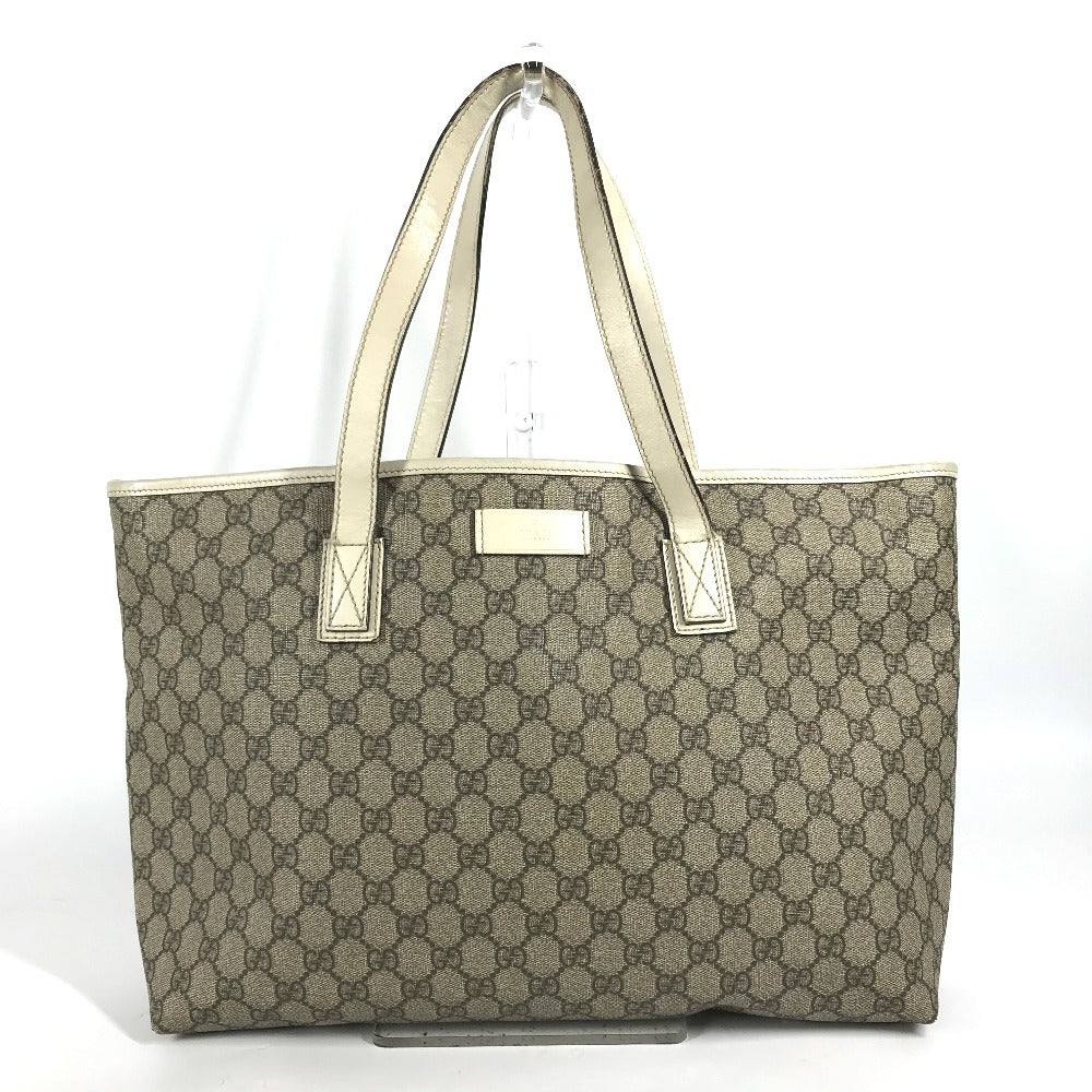 GUCCI Shoulder Bag 211137 GG Supreme canvas, leather beige GG Supreme Women Used