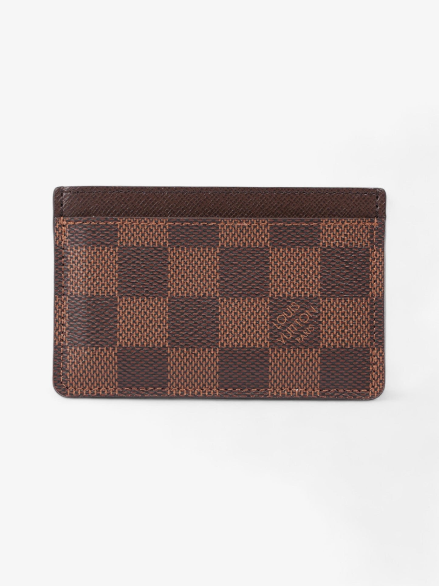 Louis Vuitton Card Holder Damier Ebene Coated Canvas