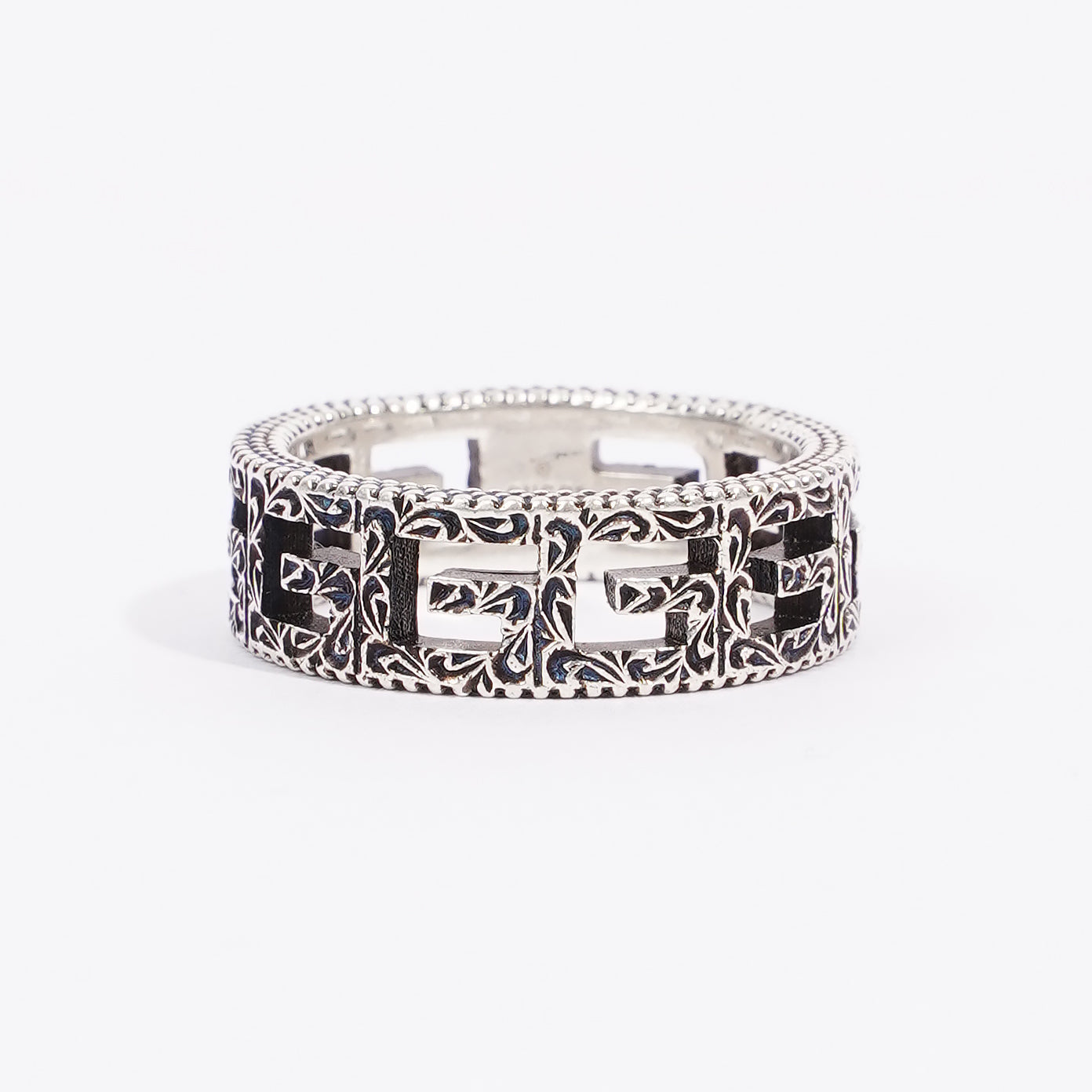 Gucci Square G Ring Silver Silver Sterling 13