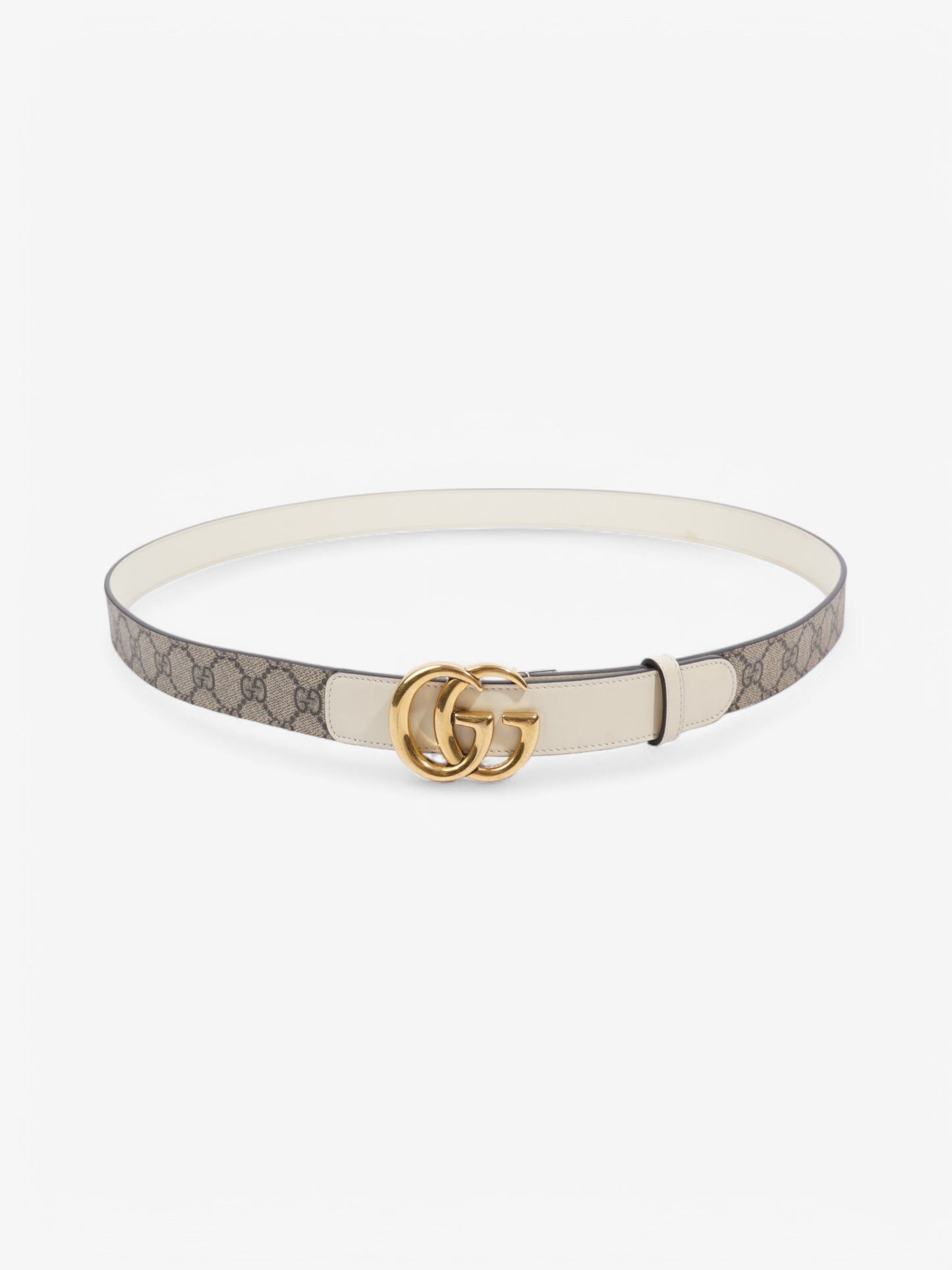 Gucci GG Blet Beige / White Coated Canvas