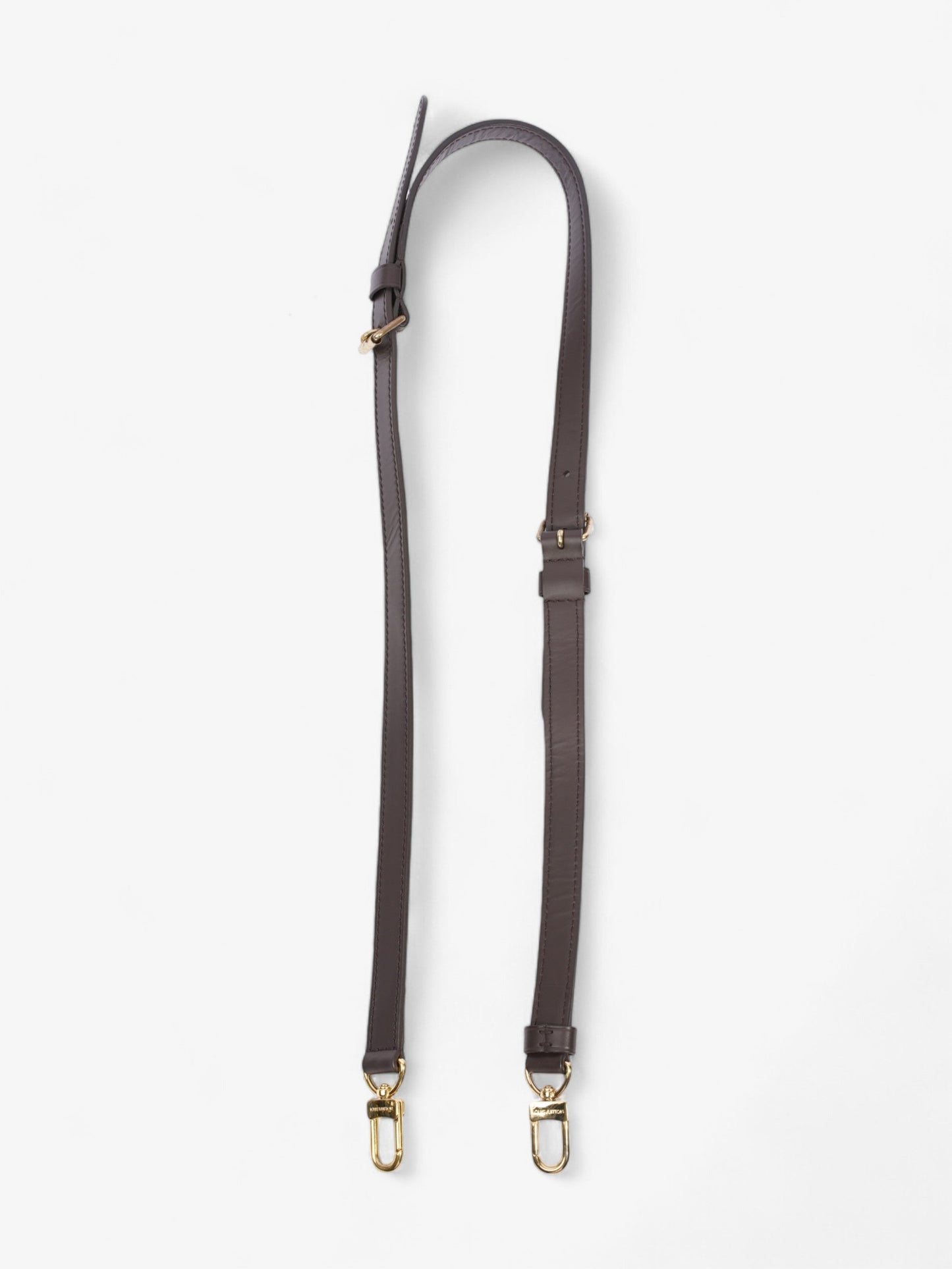 Louis Vuitton Bandoulière Bag Strap Brown / Gold Leather