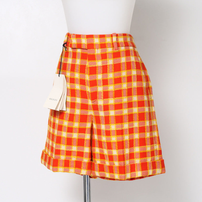 GUCCI Shorts 609574 tweed Orange x yellow 42