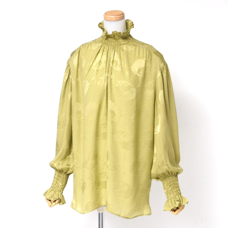 GUCCI blouse 592453 silk green 42