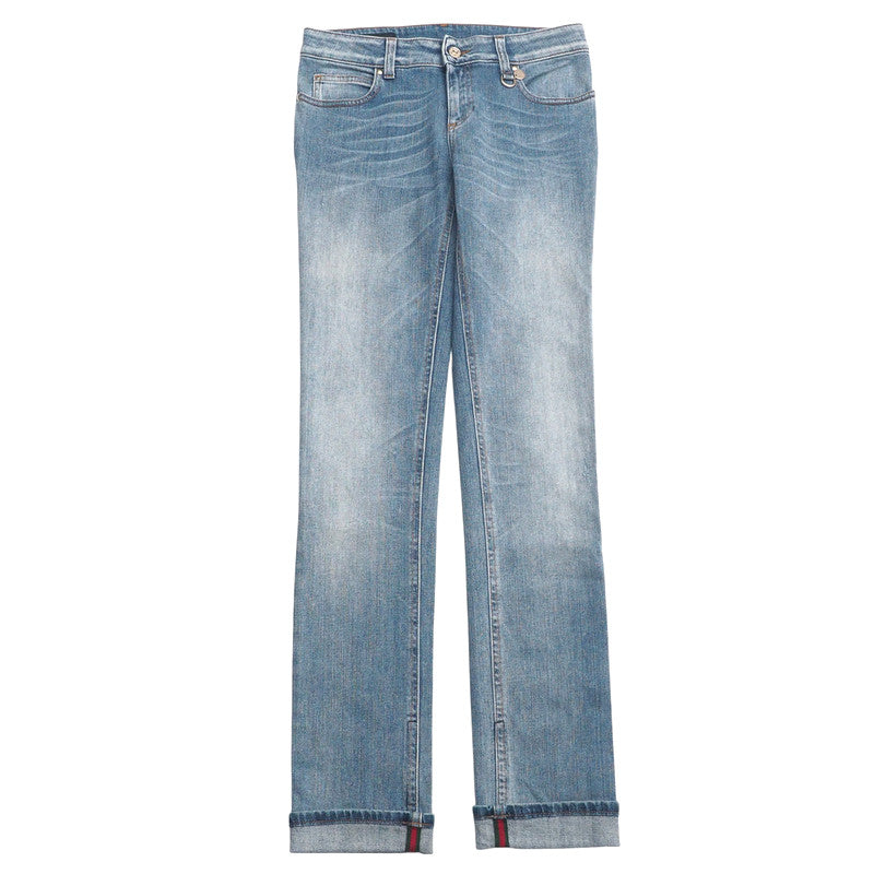 GUCCI Denim pants Cotton denim Indigo 36