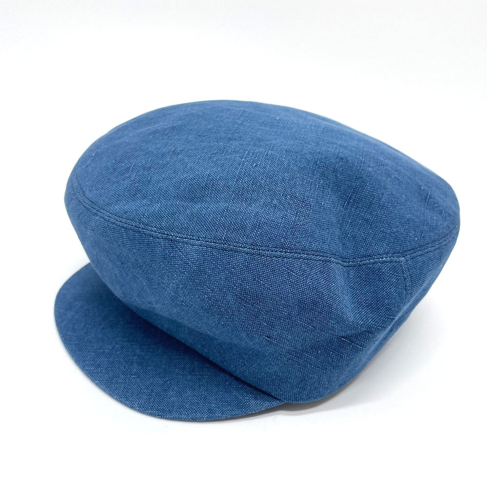 HERMES hat hemp blue Casquette Women 56 Used