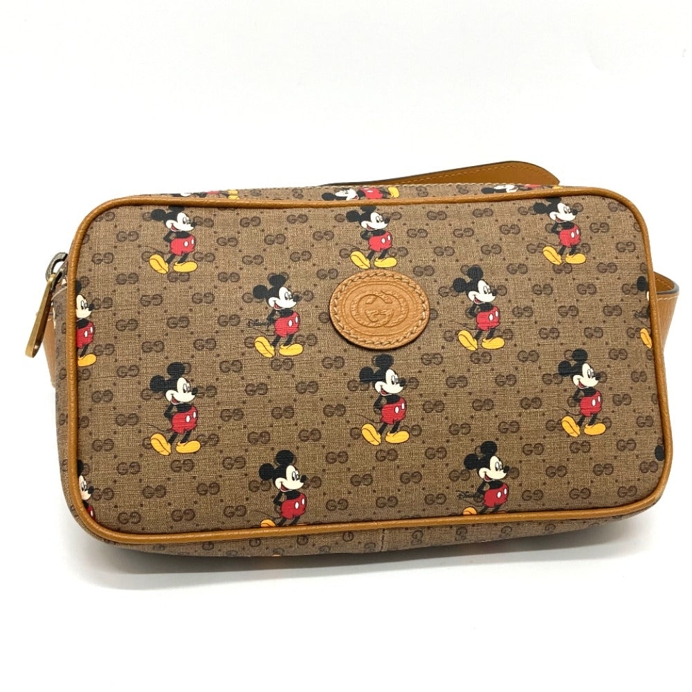 GUCCI Sling bag 602695 GG Supreme Canvas Brown Disney Collaboration Mickey Mini GG Supreme Women(Unisex) Used