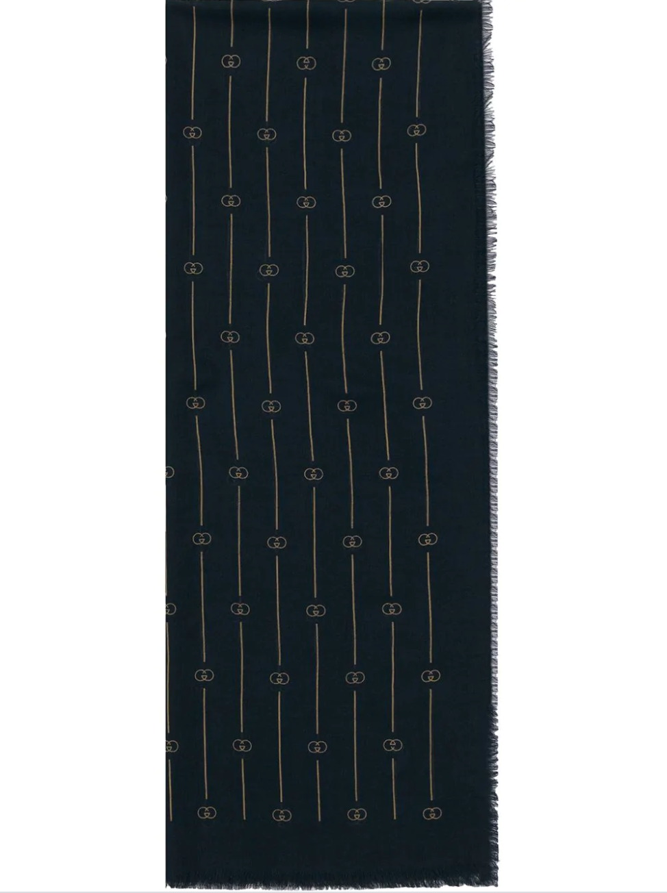 Gucci GG Thin Striped Scarf in Midnight Blue