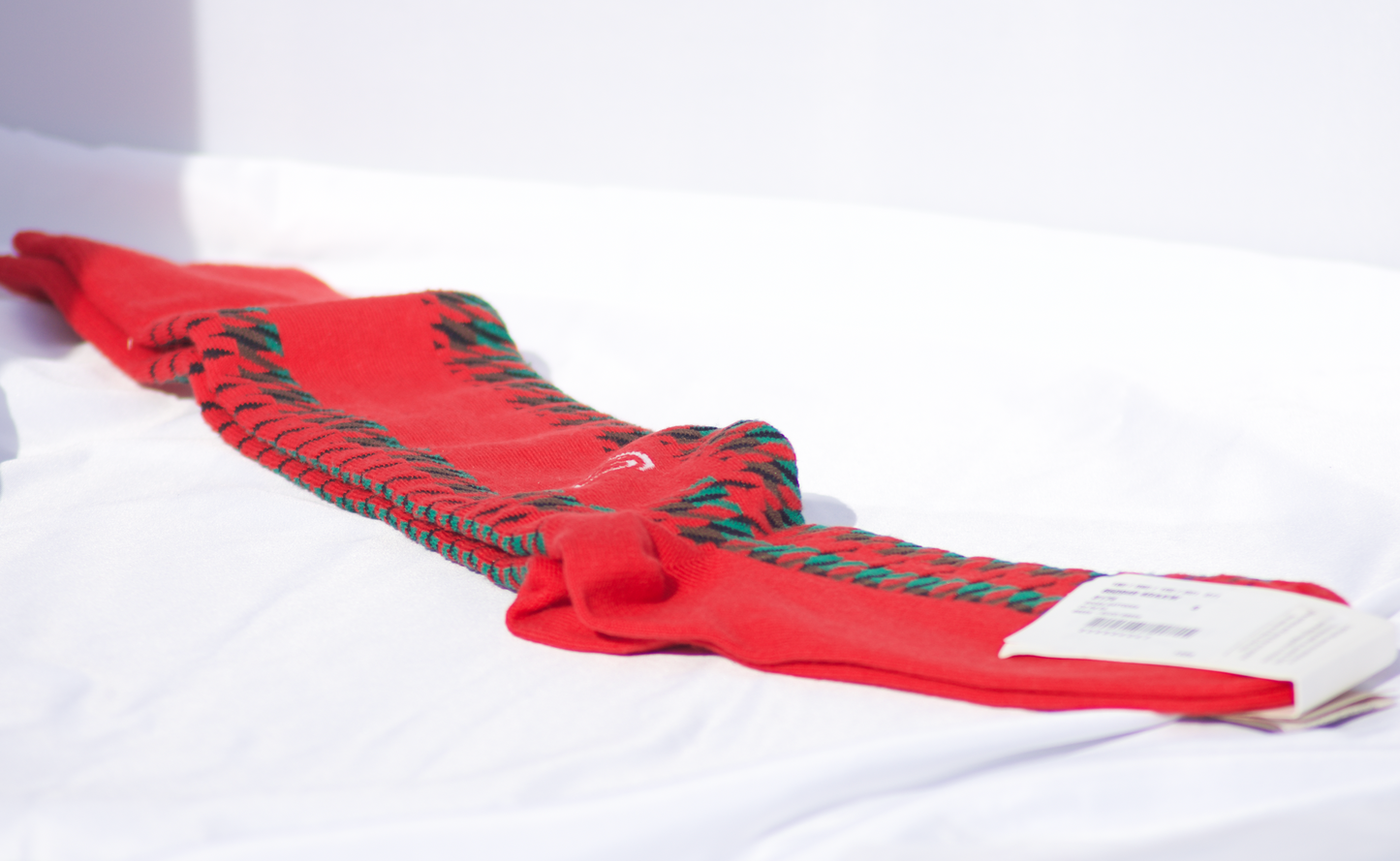 Gucci Houndstooth Socks with Interlocking G in Red