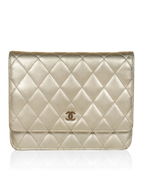 Chanel Wallet On Chain – WOC Quilted Lambskin Grey SiLouis Vuittoner-Toned