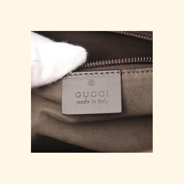 Gucci Gg Supreme Handbag Pvc Leather Beige Dark Brown 2Way