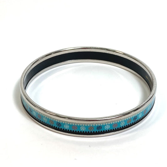 HERMES Bangle Cloisonne Light blue Emaille PM Women Used