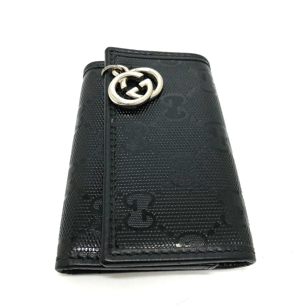 GUCCI Key case Key holder 212111 GG implementation black GG implementation six hooks