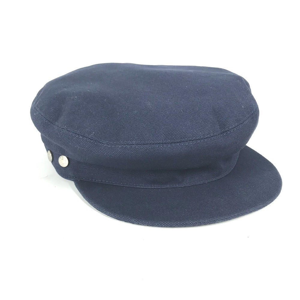 HERMES Casquette cotton Navy Kabul Serie Button Newsboy 57 Women 57 Used