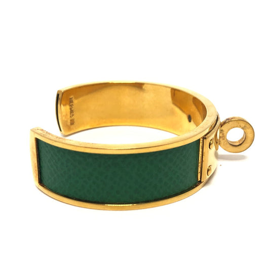 HERMES Bangle Gold Plated, Leather gold Kelly bangle