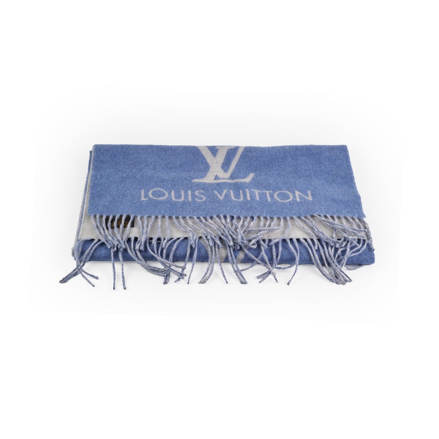 Louis Vuitton Blue Cashmere Scarf
