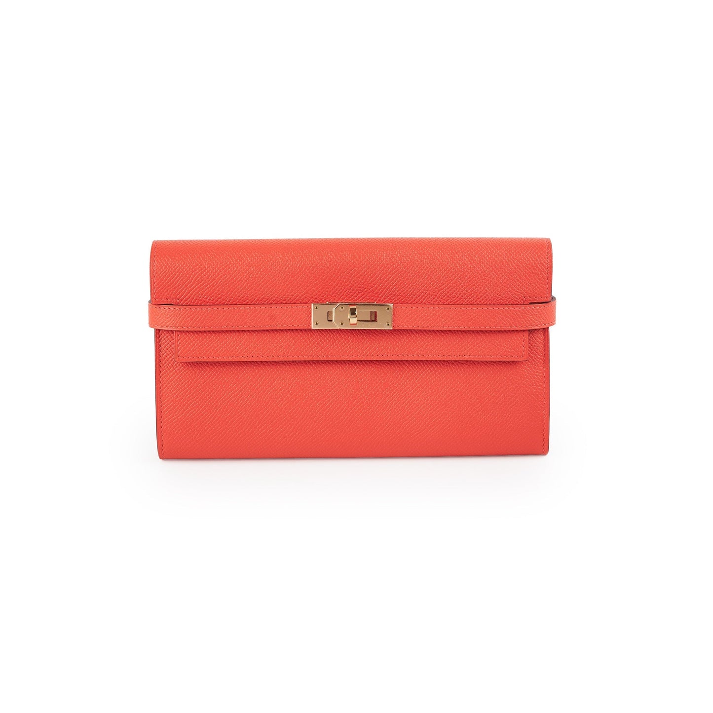 Hermes Kelly Long Wallet Epsom Rose Jaipur X Stamp (2016)