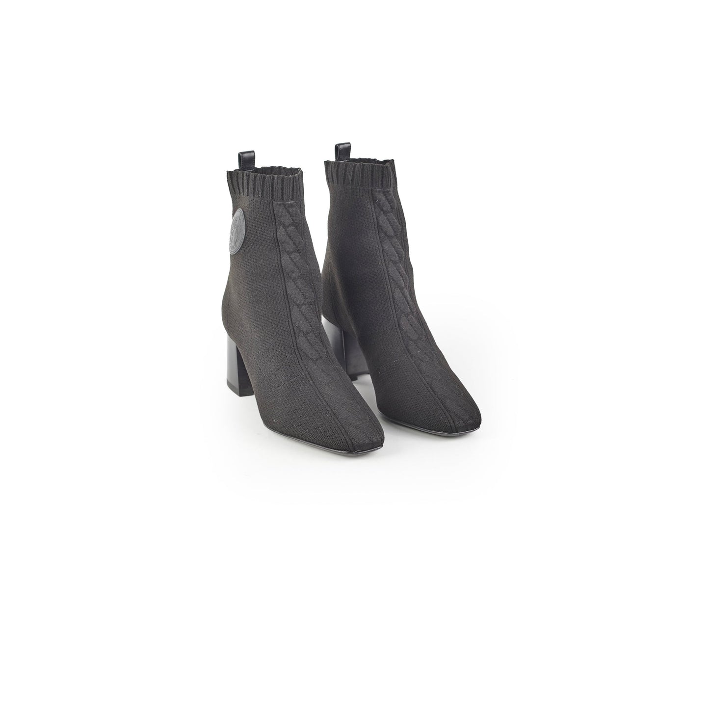 Hermes Black Knit Boots Size 37