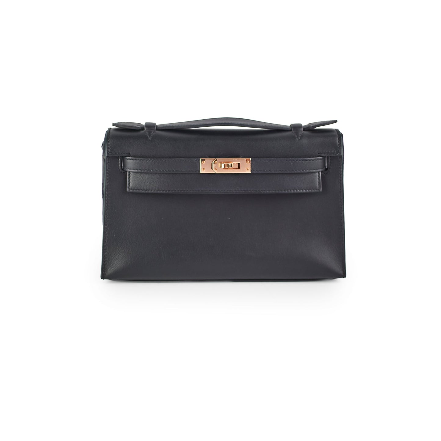 Hermes Kelly Pochette Black U Stamp 2022