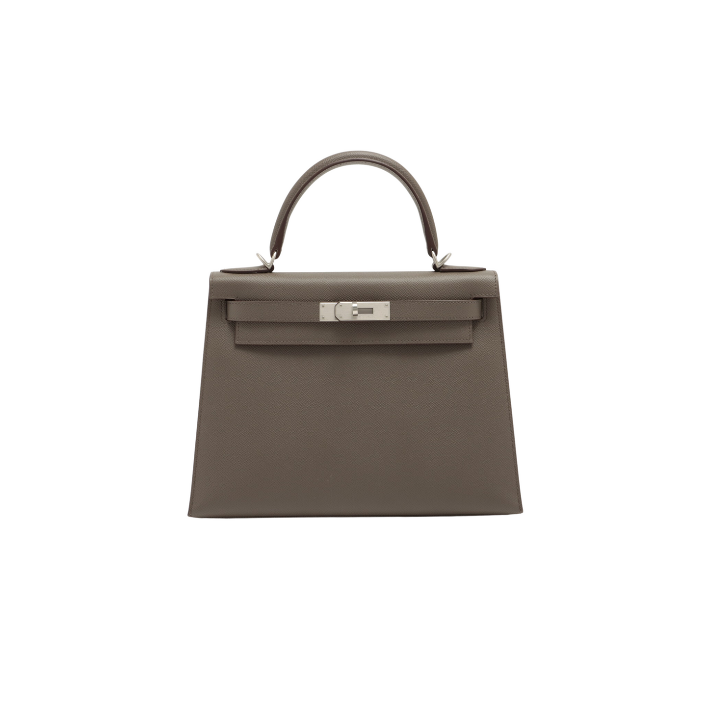 Hermes Special Order Kelly 28 Epsom Etain/Vert Fonce Stamp Y (2020)