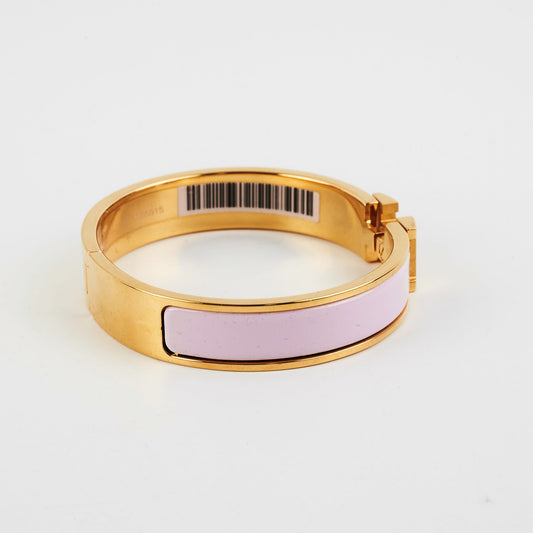 ITEM 12 - Hermes GM Clic Clac H Bracelet Rose Dragee