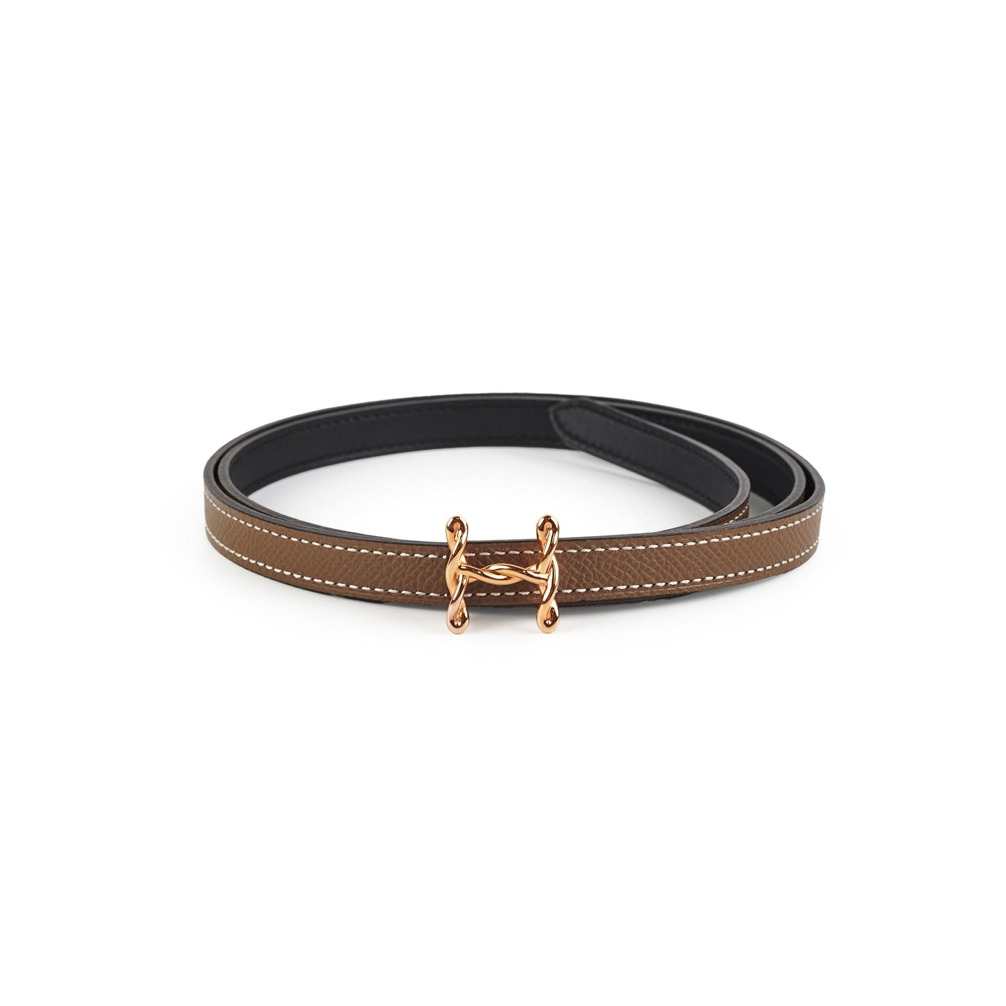 Hermes H Etoupe/Black Size 90cm Belt