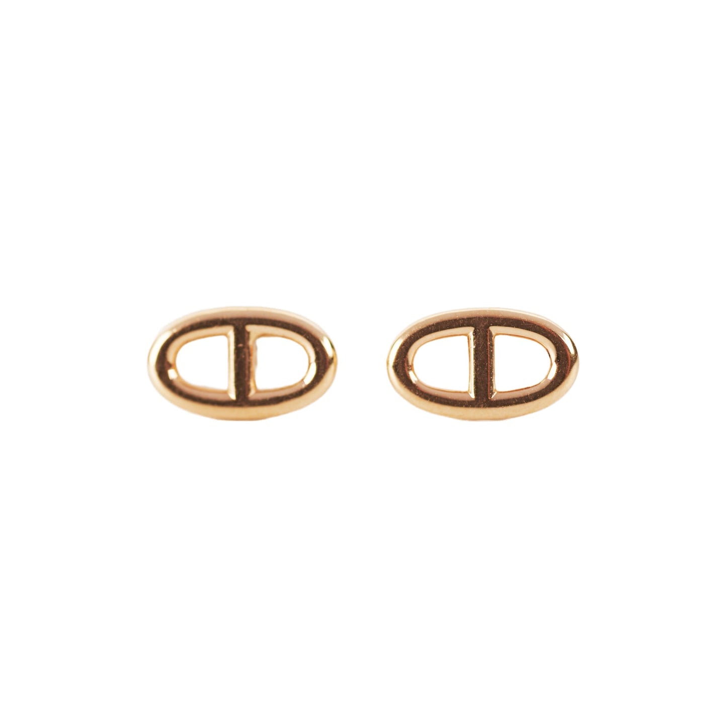 Hermes Farandole Rose Gold Stud Earrings