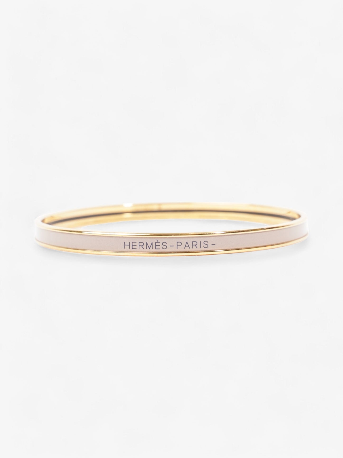 Hermes Uni Bangle Gold / Marron Glace Yellow Gold 70 (Circumference - 22cm)