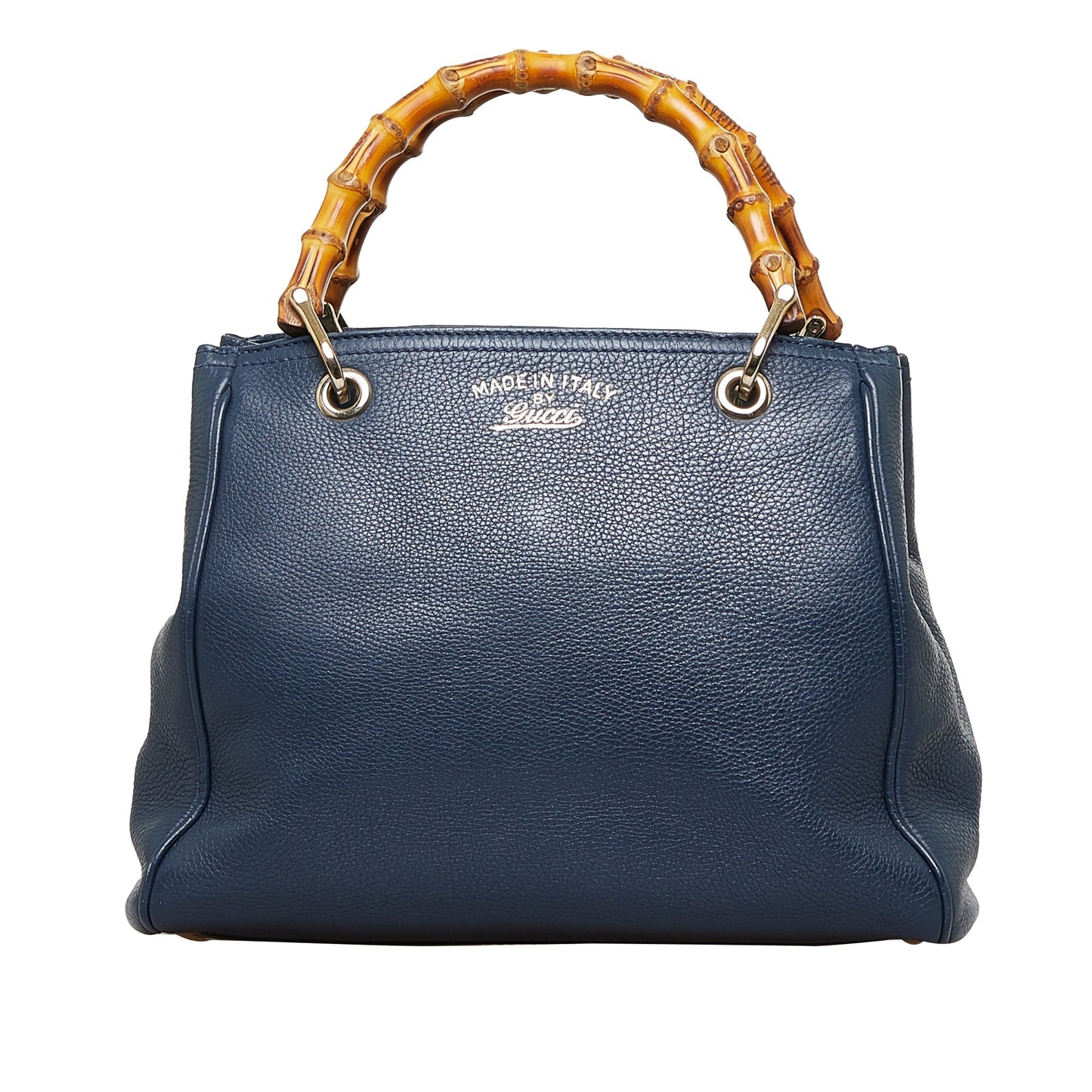 Gucci Bamboo Blue Leather