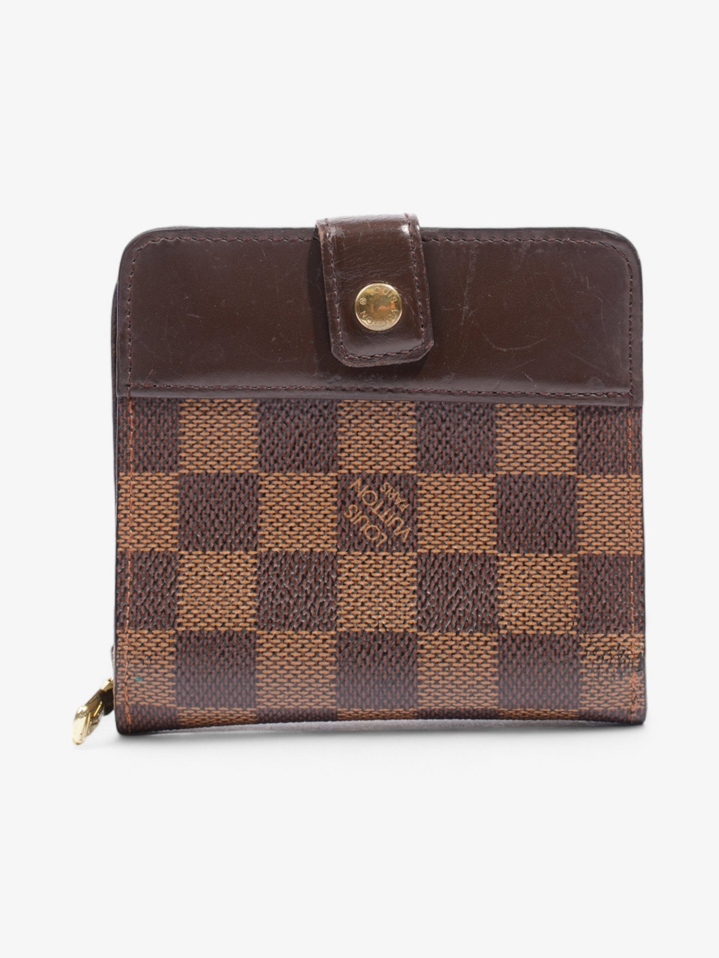 Louis Vuitton Compact Zip Around Wallet Damier Ebene Coated Canvas