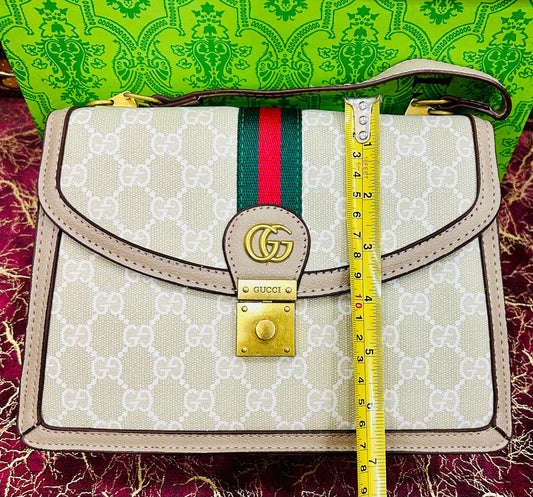 Gucci-Inspired Ophidia Bag with Long Chain and Branded Packing (Black-1)