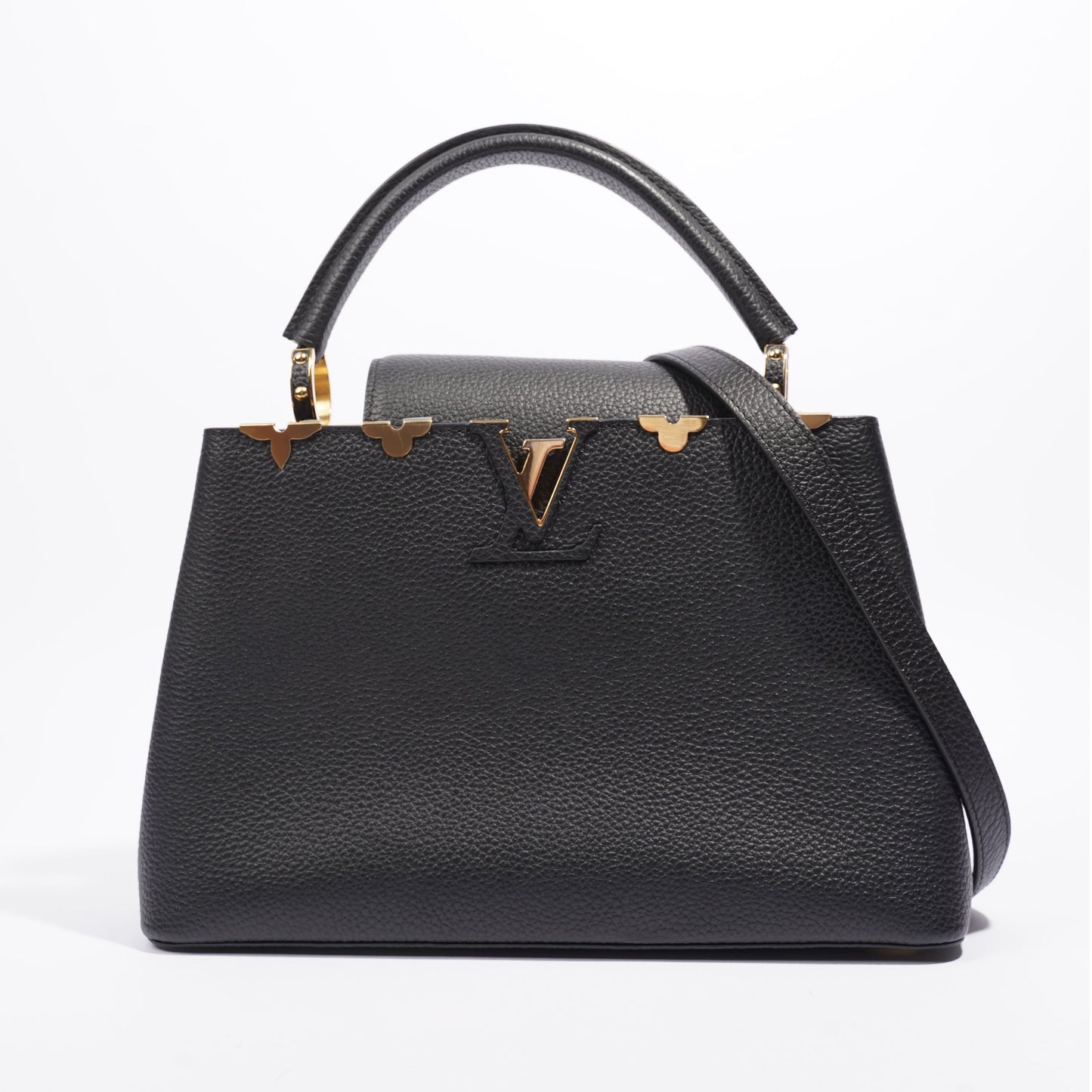 Louis Vuitton Capucines MM Black Taurillon Leather